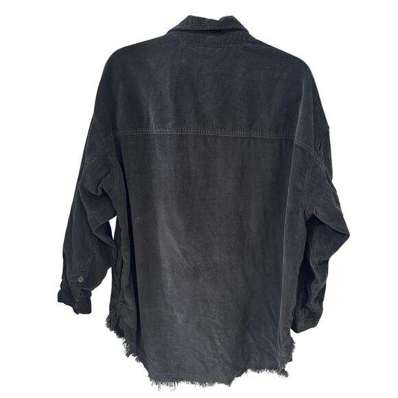 Offline by Aerie Oversized Black Corduroy 1/4 Zip Pullover Shacket Pockets, M - Picture 12 of 12